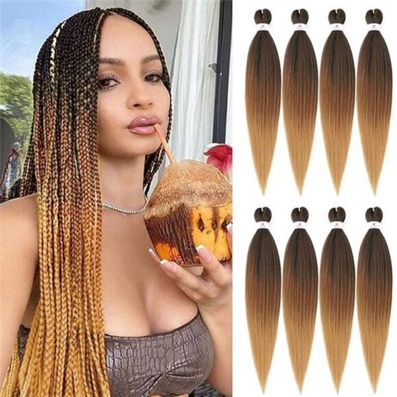 Pre-stretched Braids Hair Professional Itch Free Hot Water Setting Synthetic - Picture 8 of 8